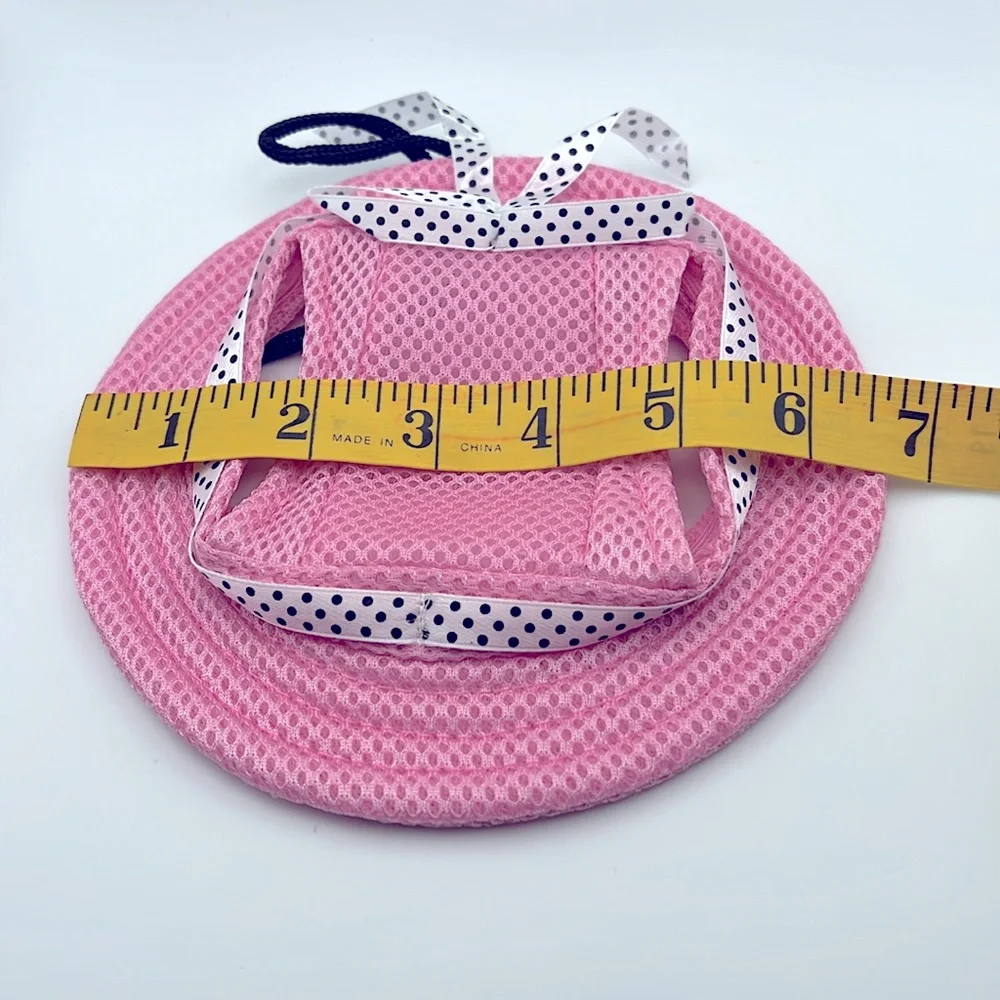 ADJUSTABLE DOG CAP WITH EAR HOLES FOR SUN PROTECTION AND GROOMING